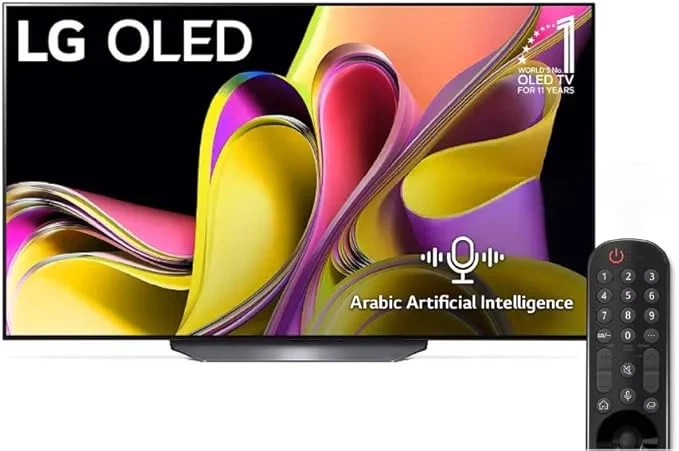 تلفزيون ال جى سمارت او اي دي مقاس 77 بوصة بدقة 4 كيه الترا اتش مع ريسيفر مدمج وجهاز تحكم عن بعد ماجيك أسود OLED77B36LA (2023)
