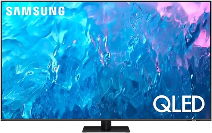 تلفزيون QLED مقاس 85 بوصة بمعالج كوانتوم ودقة 4K من سامسونج، اصدار جديد، موديل QA85Q70CAUXEG - لون رمادي تيتان
