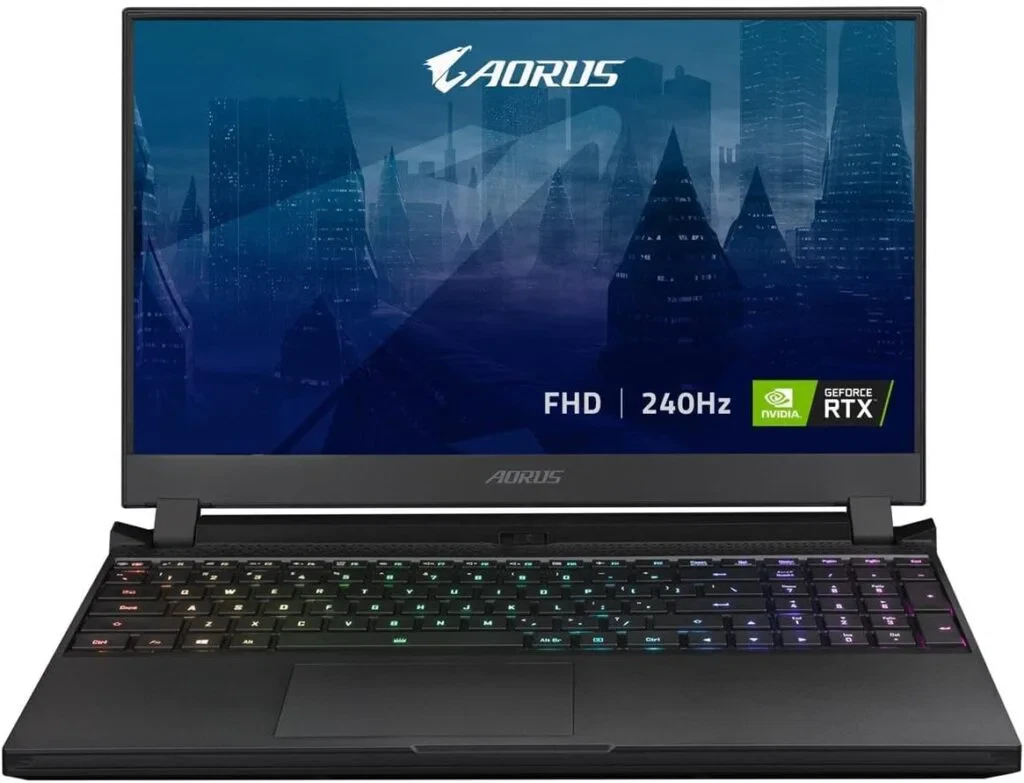لابتوب AORUS 15P YD,73US244SH الالعاب جب من اوروس بشاشة 15.6 انش بدقة FHD IPS مضادة للتوهجبتردد 240Hz، كور i7، جيفورس RTX 3080 8 GDDR6، 32 وSSD 1TB، ويندوز 10 هوم، 15P YD,73US244SH
