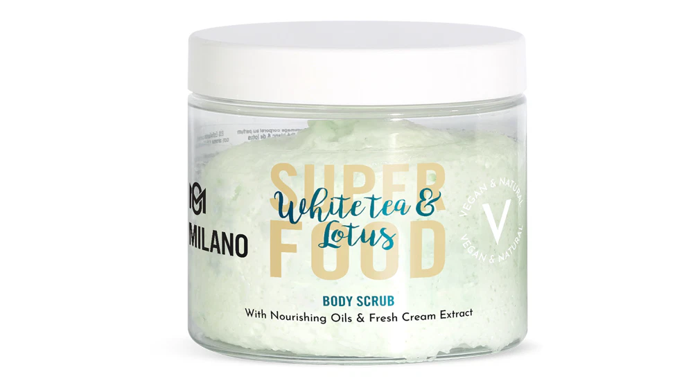 مقشر الجسم بالشاي الأبيض واللوتس 160 مل